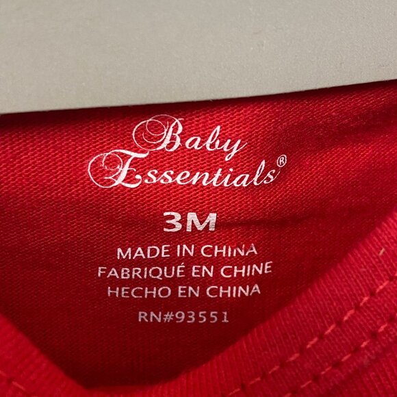 Baby Essentials 4-Piece Set – Red & Grey – Size 3M - Picture 3 of 3